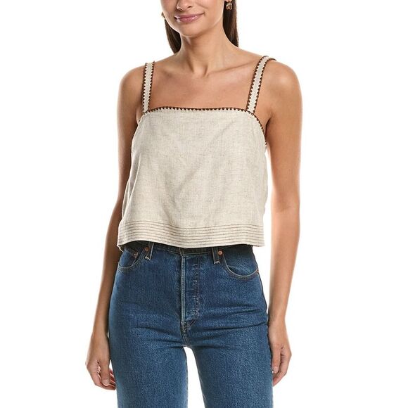 Ramy Brook Tops - Ramy Brook Womens  Sasha Linen-Blend Top, Brown